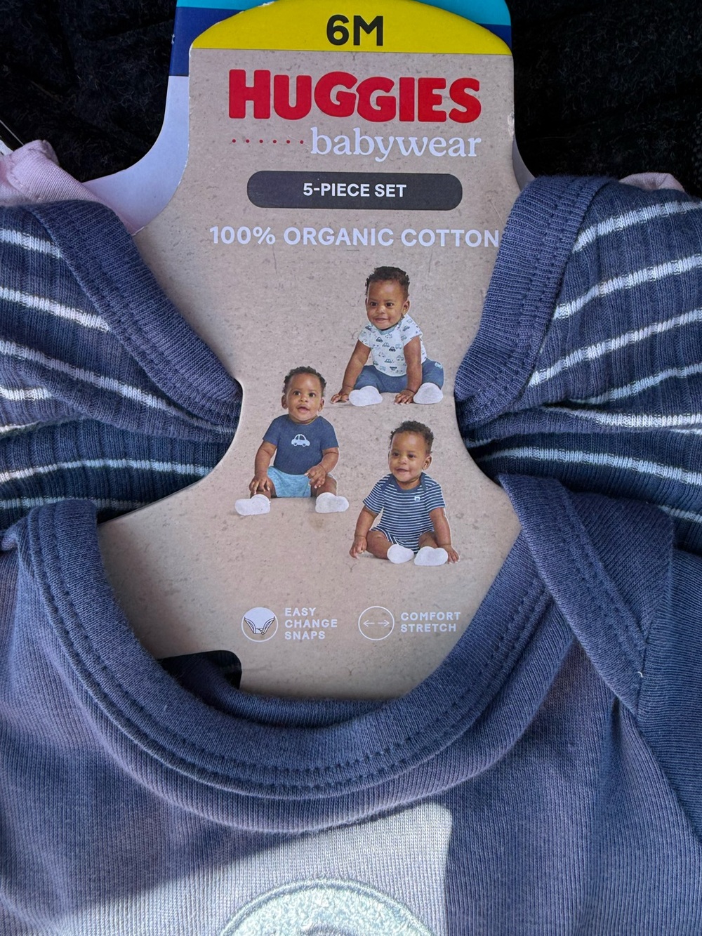 NWT Huggies Baby Boys 5-Piece Blue Car Themed Layette Set size 6M - Picture 7 of 7